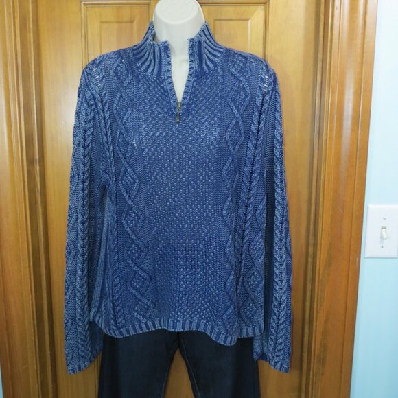Foxcroft Black & Silver Polka Dot Cardigan Sweater Large Perfect staple for your - Picture 7 of 9